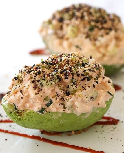 California Spicy Crab Stuffed Avocado