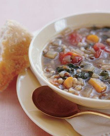Barley and Lentil Soup with Swiss Chard