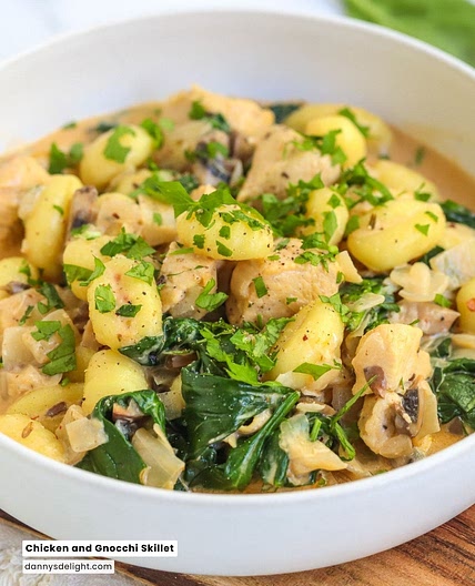 Healthy Chicken and Gnocchi Skillet