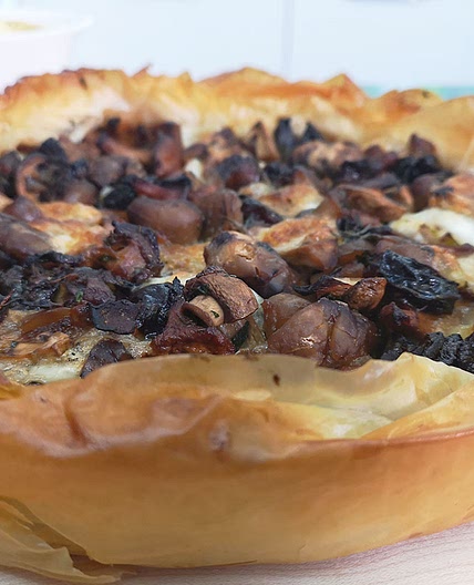 Recette Tarte croustillante champignons mozzarella