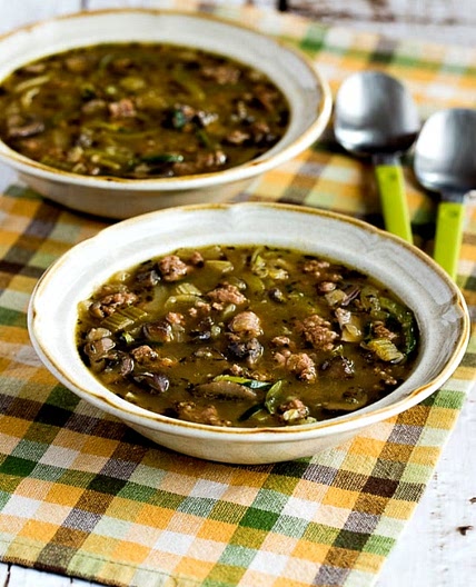 Turkey Mushroom Soup with Zucchini