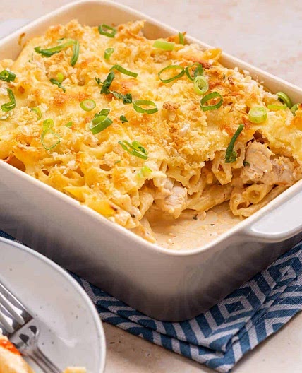 Buffalo Chicken Pasta Bake