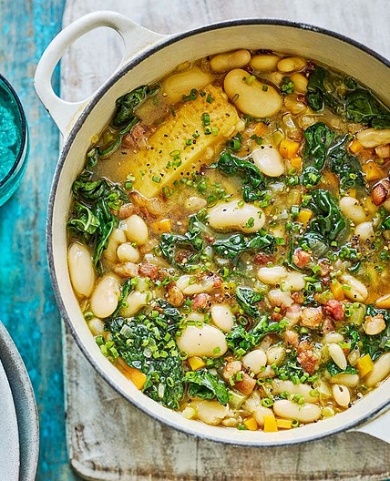 Pancetta & white bean stew
