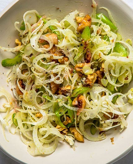 Fennel-Celery Salad with Blue Cheese and Walnuts