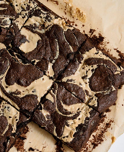 Tahini and halva brownies