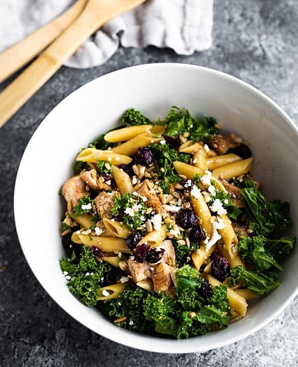 Kale Chicken Pasta Salad