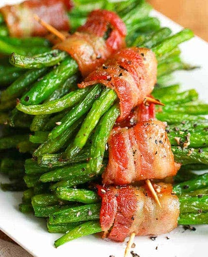 Bacon Wrapped Green Bean Bundles
