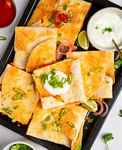 Buffalo Cauliflower Quesadillas