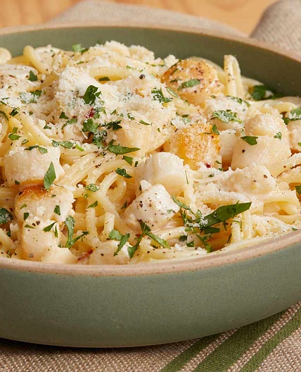 Creamy Bay Scallop Spaghetti