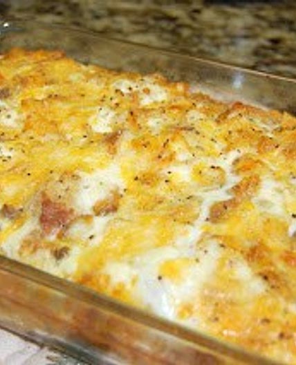 Ham, Cheese and Hash Brown Frittata