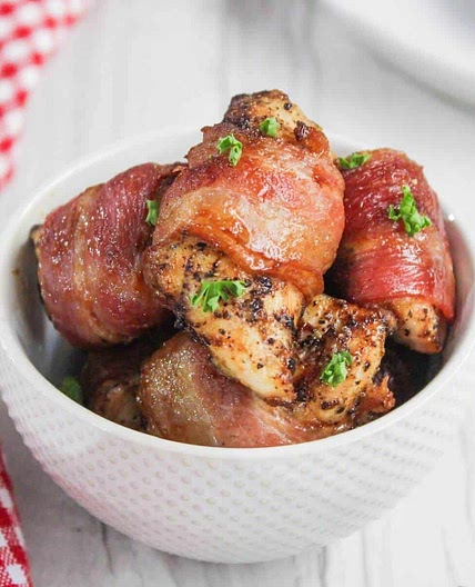 Bacon Wrapped Chicken Breast Bites