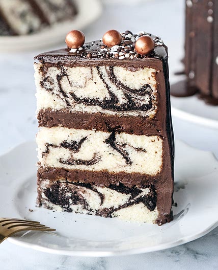 Moist and Fluffy Marble Cake Recipe