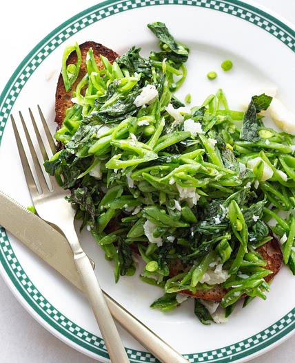 Lemon Honey Snap Pea Toast