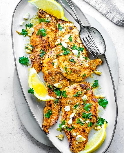 Greek Chicken with Lemon and Feta