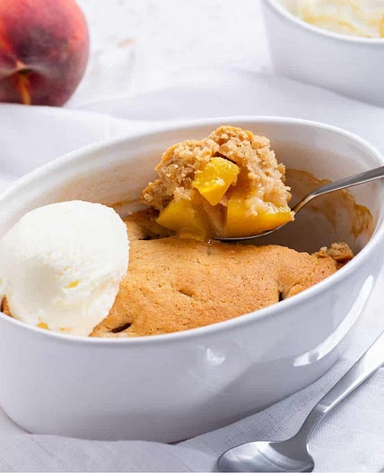 Peach Cobbler For One