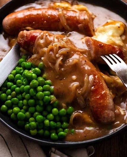 Bangers & Mash (Sausage with Onion Gravy)