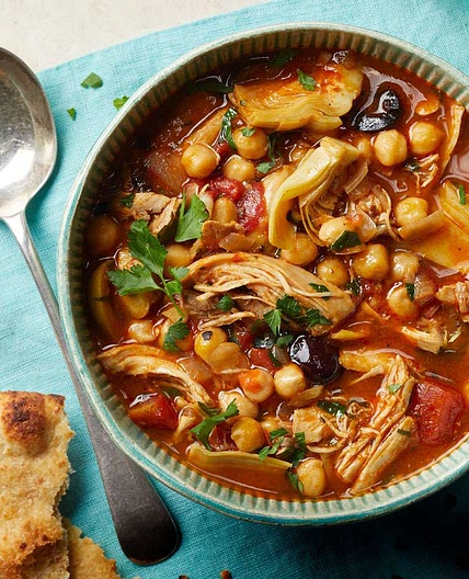 Slow-Cooker Chicken & Chickpea Soup