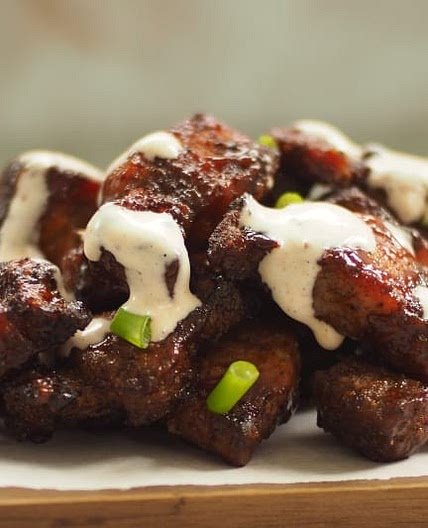 Air Fryer Pork Belly Bites