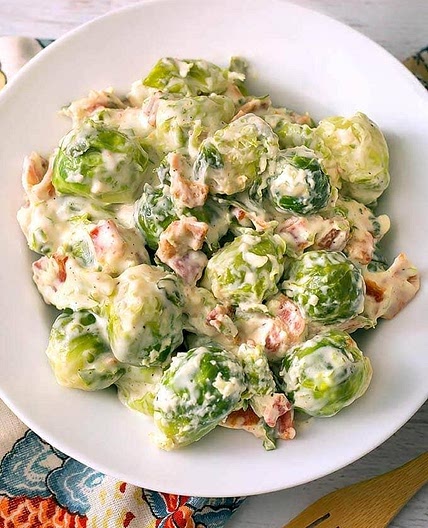 Instant Pot Creamy Bacon Brussels Sprouts