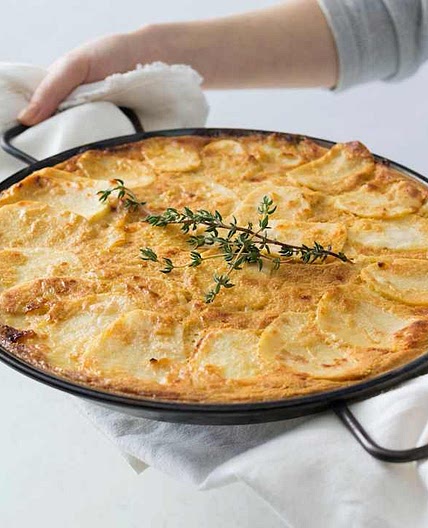 Savoury potato and onion bake