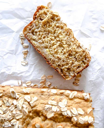 Moist & Fluffy Oat Flour Banana Bread