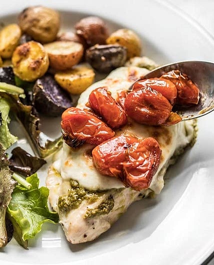 Sheet Pan Pesto Chicken Dinner
