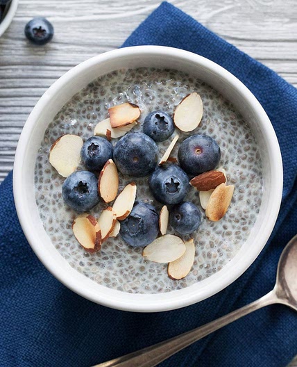 Blueberry Almond Chia Pudding