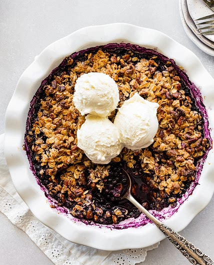 Healthy Blueberry Crumble