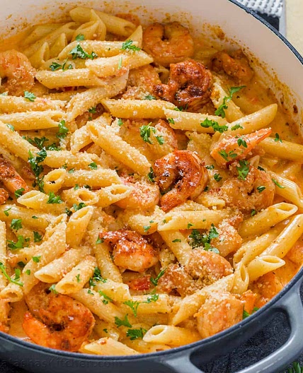 Creamy Cajun Shrimp Pasta