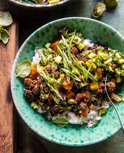 20 Minute Sticky Ginger Sesame Pineapple Beef