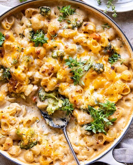 Broccoli Cheddar Chicken and Noodle Casserole