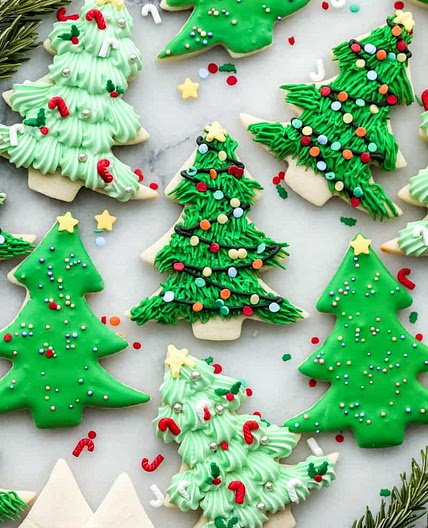 Christmas Tree Sugar Cookies