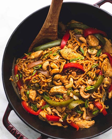 One Pot Cashew Chicken Ramen