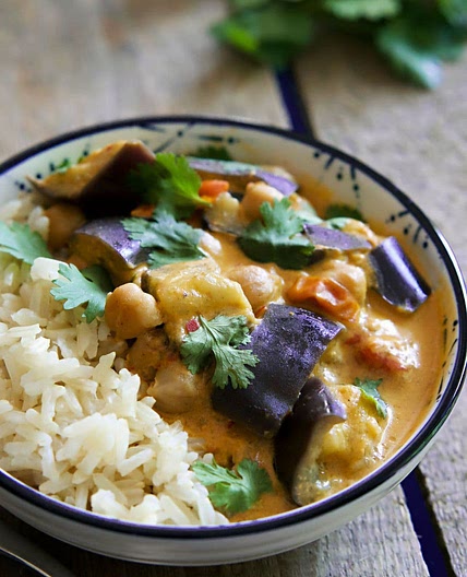 Eggplant Curry with Chickpeas