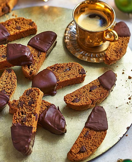 Espresso & dark chocolate biscotti
