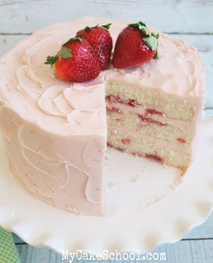Champagne and Strawberries Cake Recipe