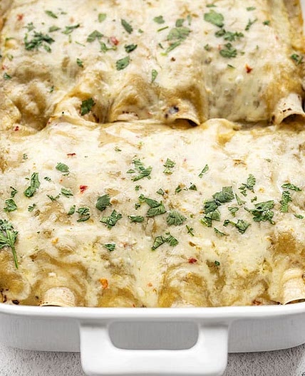 Green Chile Chicken Enchiladas