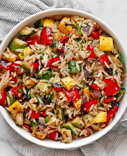 Grilled Vegetable Orzo Salad