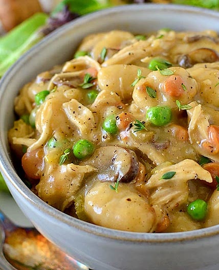 One Pot Gnocchi Chicken Pot Pie