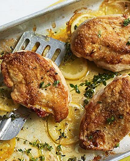 Baked chicken with lemon