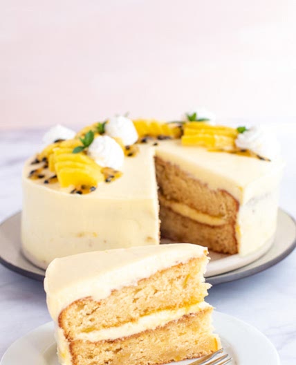 Mango Passion Fruit Cake