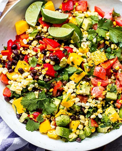 Chopped Mexican Salad with Cilantro Lime Dressing