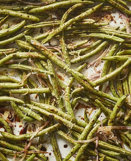 Balsamic-Roasted Green Beans with Parmesan