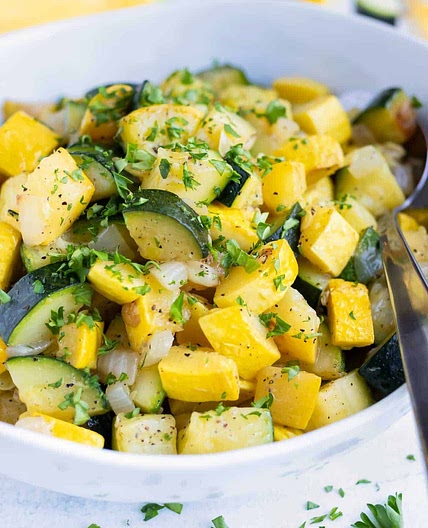 Sautéed Zucchini and Squash