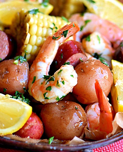 Slow Cooker Shrimp Boil