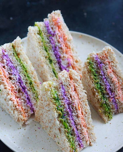 Easy Colorful Tea Sandwiches