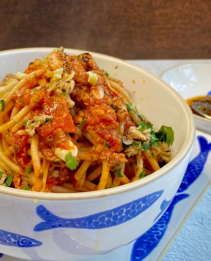 Tuna Ragu with Bucatini