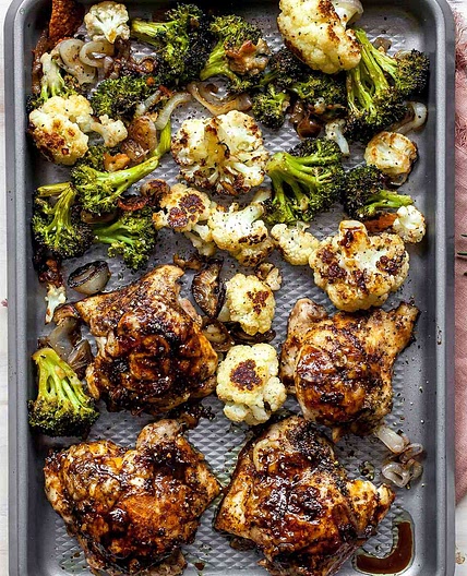 Sheet-Pan Balsamic-Parmesan Chicken & Vegetables