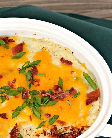 Twice Baked Cauliflower with Bacon