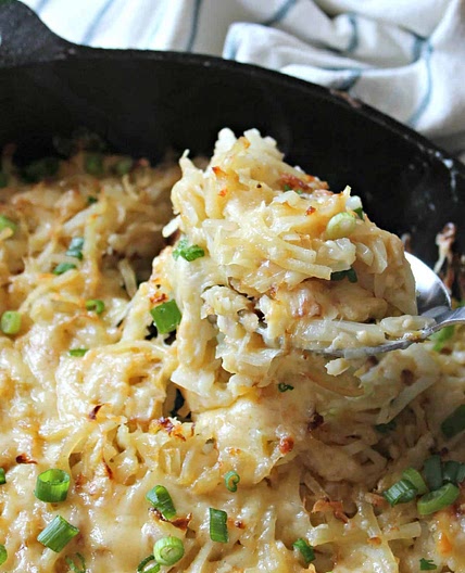Irish Cheddar & Cabbage Hash Brown Skillet